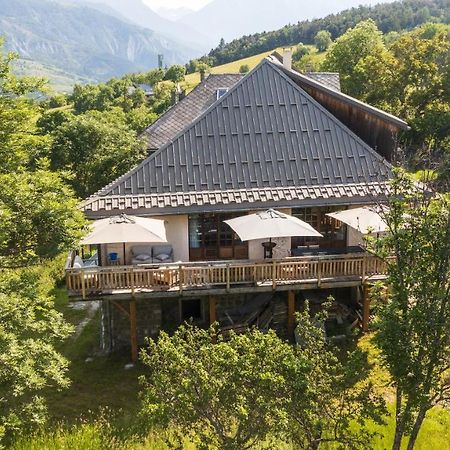 Superbe Ferme Renovee En Chalet De Luxe En Pleine Nature Barcelonnette Exterior foto