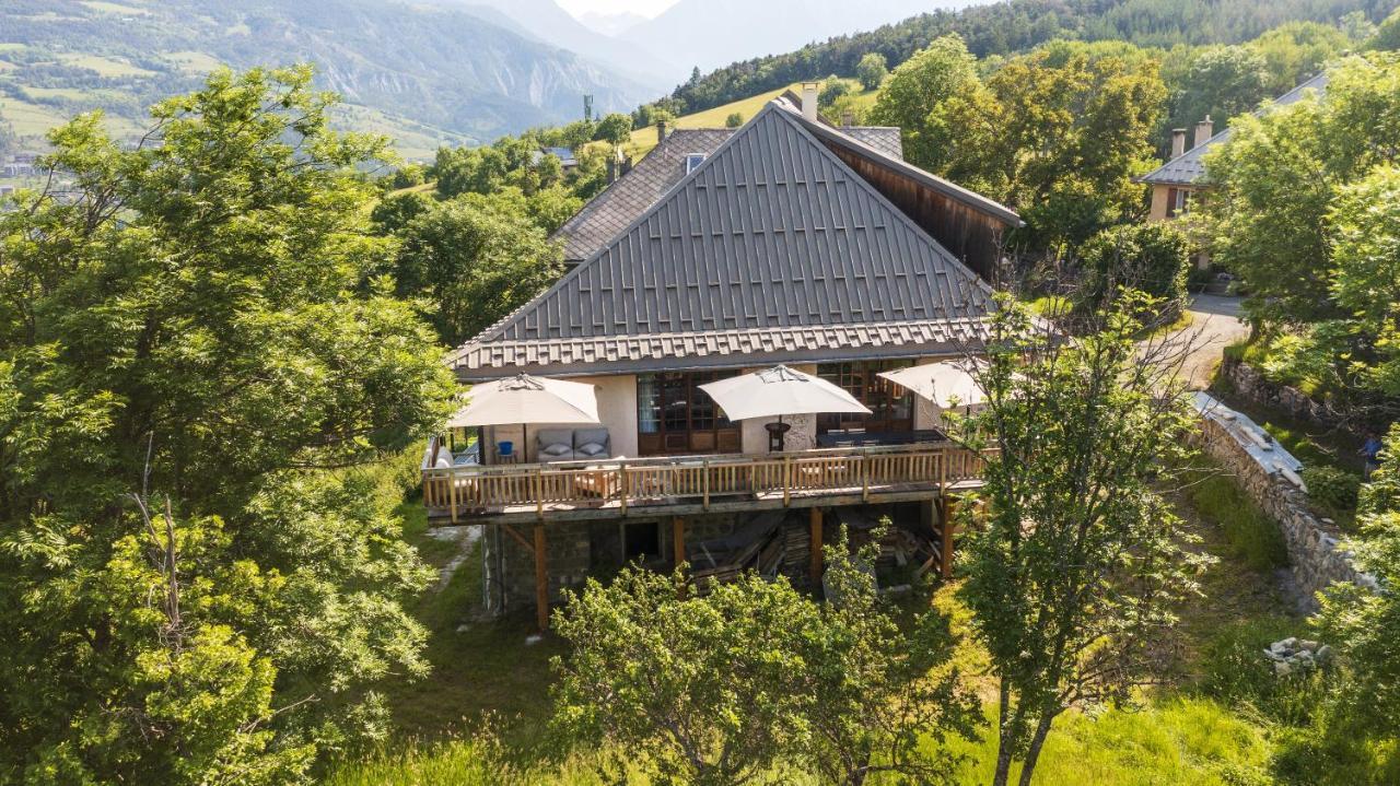 Superbe Ferme Renovee En Chalet De Luxe En Pleine Nature Barcelonnette Exterior foto