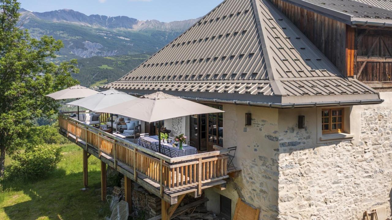 Superbe Ferme Renovee En Chalet De Luxe En Pleine Nature Barcelonnette Exterior foto